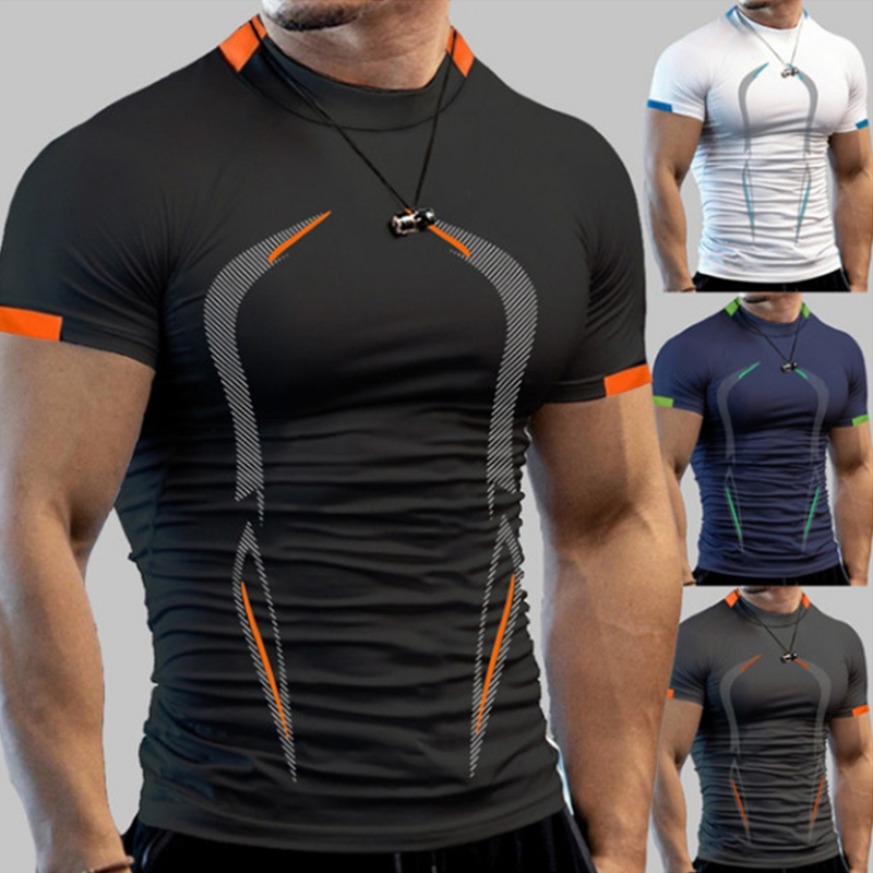 T Shirt Dry Fit - Erkekler için şık Spor Salonu Egzersiz