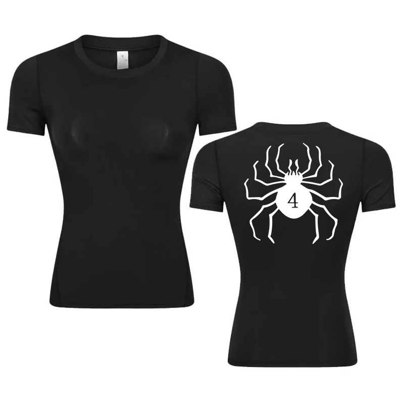 T Shirt Dry Fit - Kadınlar için grafik baskı sıkıştırma gömlek