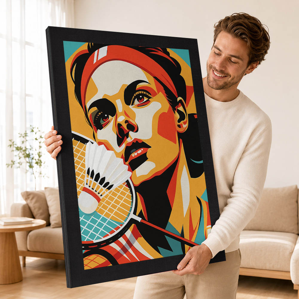 Badminton Oyuncusu Portresi Çe - Badminton Poster incelemesi ve fiyatı