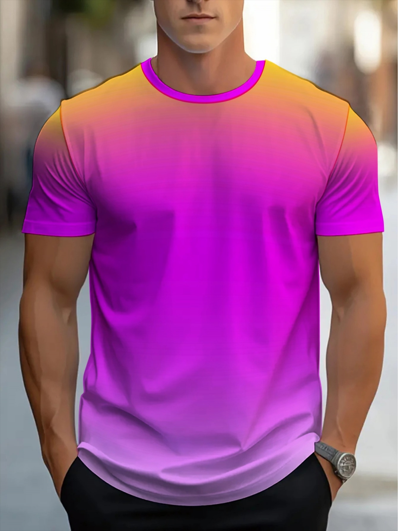 Turuncu Macenta Gradyanlı Bisi - T Shirt Dry Fit incelemesi ve fiyatı